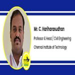 Interview Mr C Hariharasudhan Professor and Head Civil Engineering at Chennai Institute of Technology Chennai